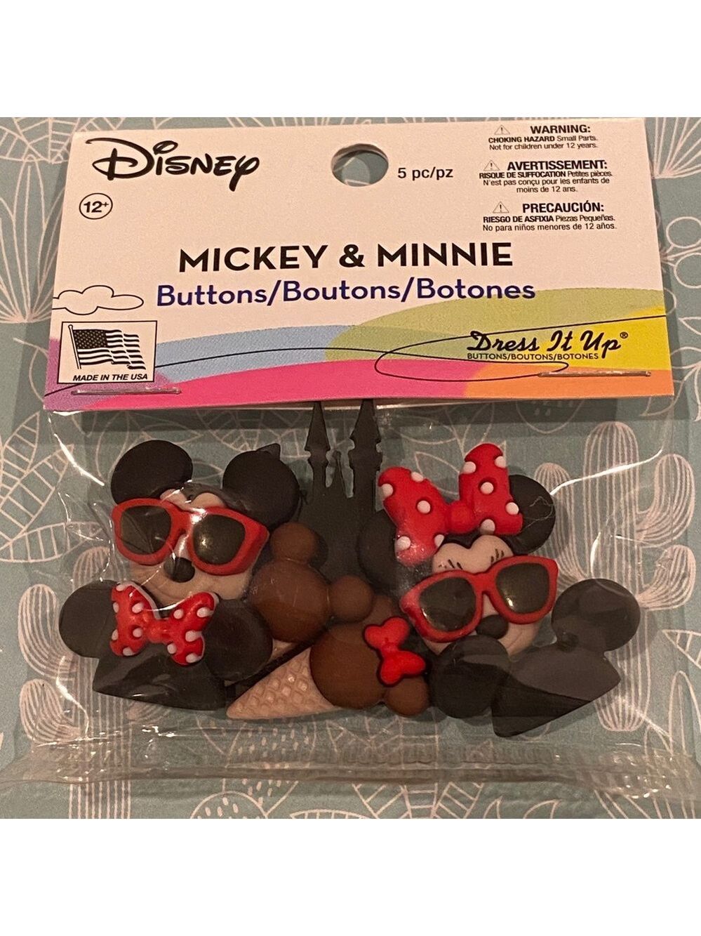 2 for $30 Mickey & Minnie Mouse Buttons